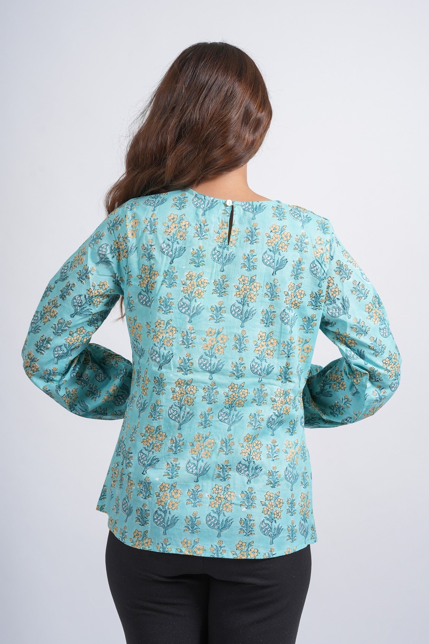 Block Printed Cotton Short Top