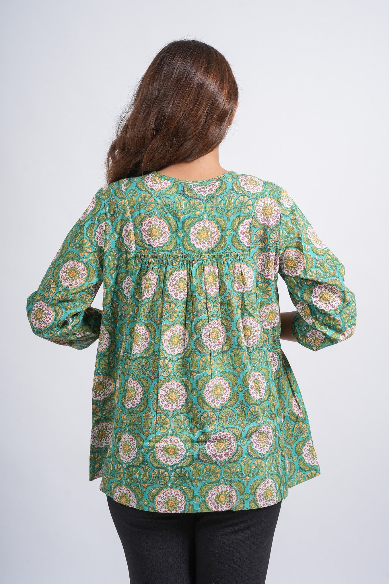 Block Printed Cotton Short Top