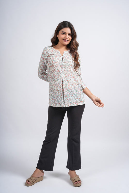 Block Printed Cotton Short Top