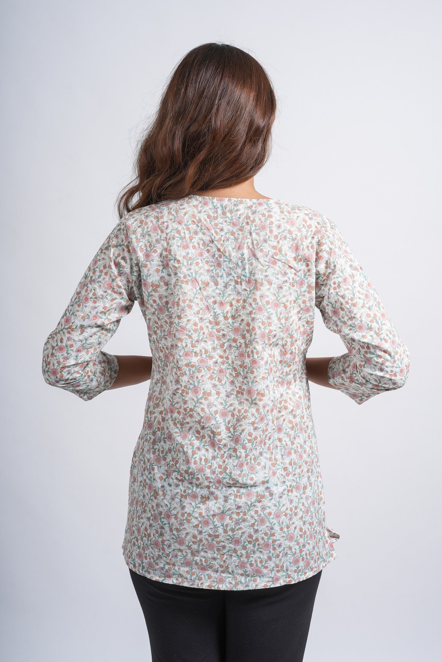 Blush Breeze Printed Short Top