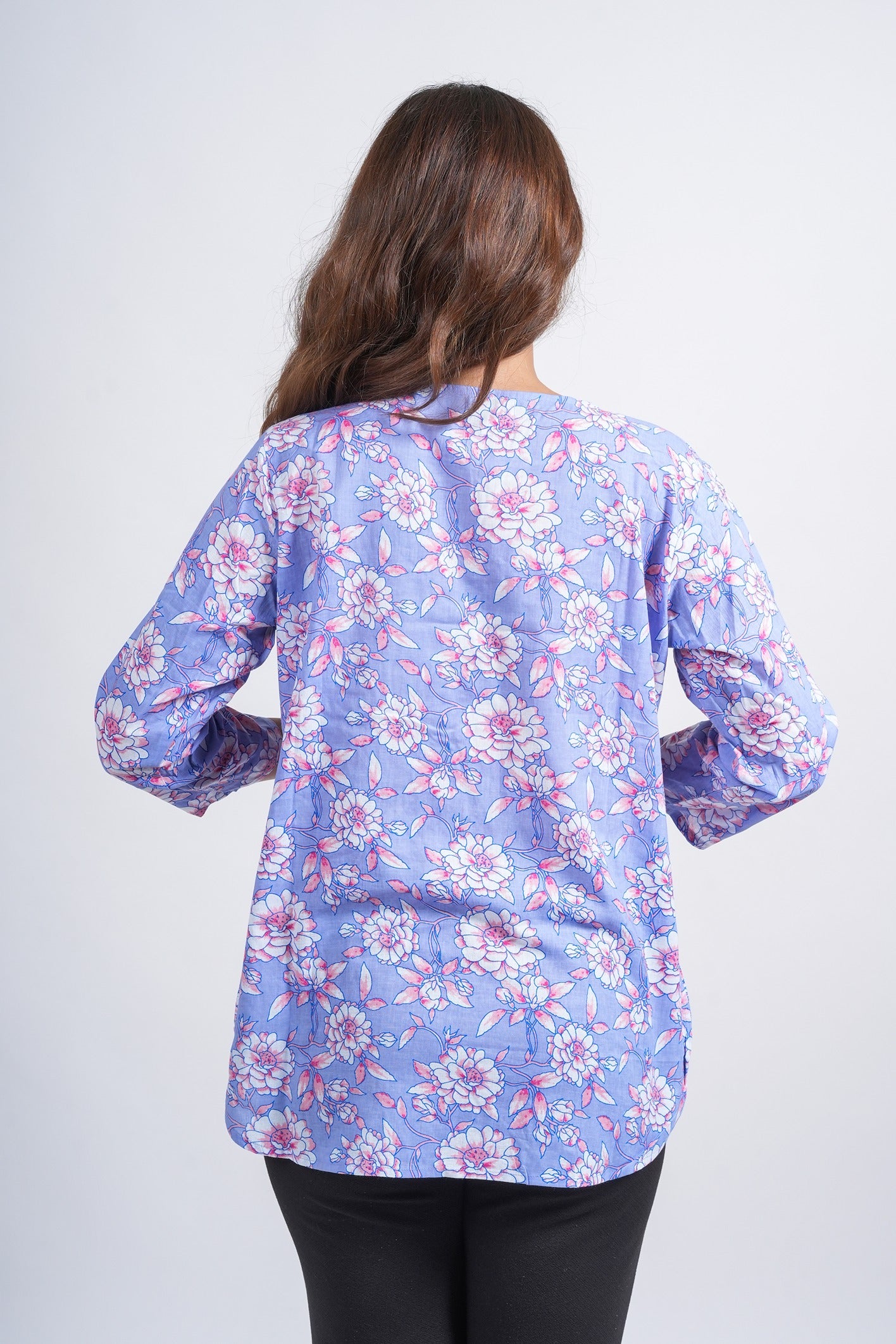Lilac Lotus Printed Short Top