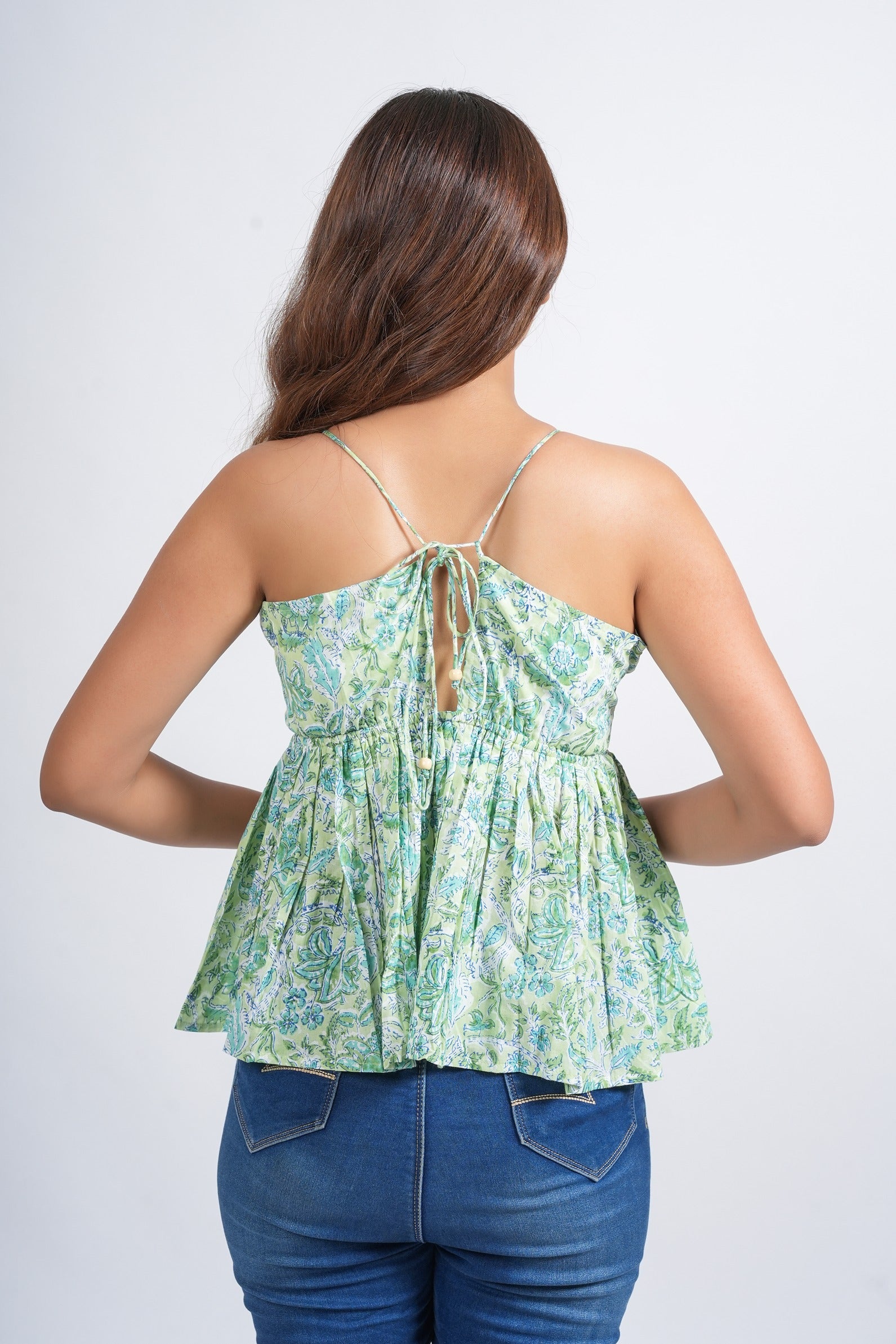 Aqua Leaf Cami Top