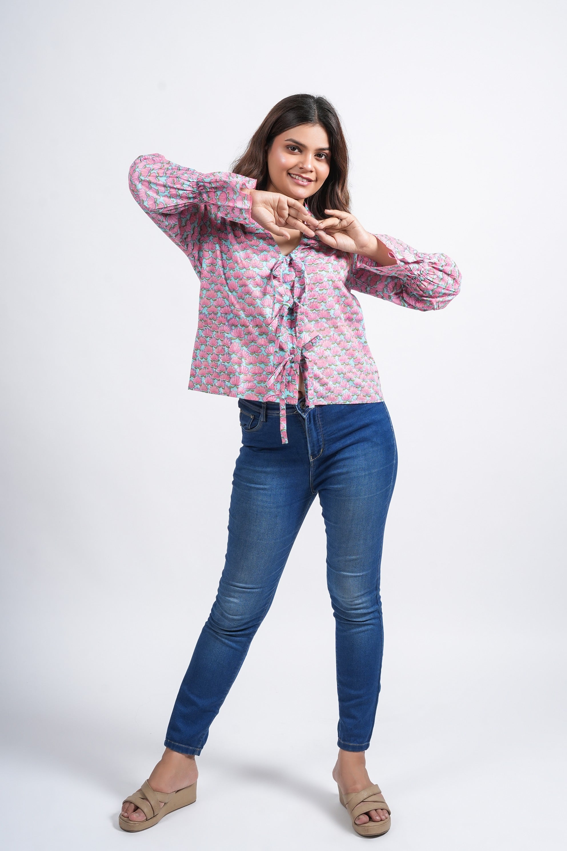 Women’s Cotton Block Printed Short Top