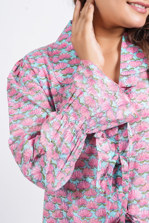 Women’s Cotton Block Printed Short Top