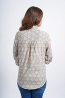 Block Printed Cotton Women's Shirt