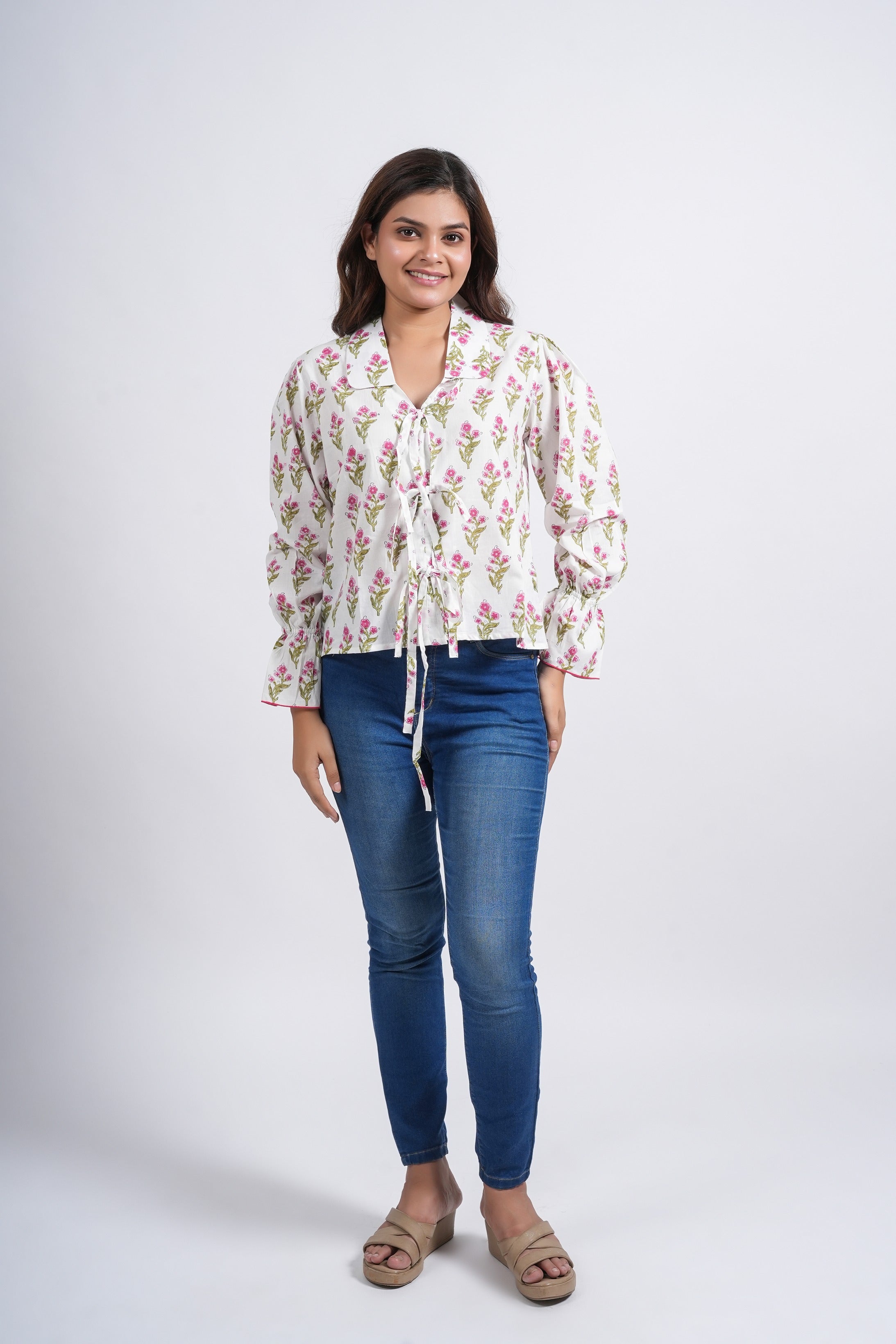 Women’s Cotton Block Printed Short Top