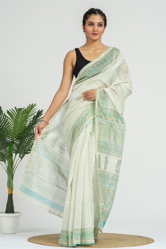 Buti Chanderi Silk Saree
