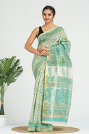 Green Chanderi Silk Saree