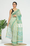 Green Chanderi Silk Saree