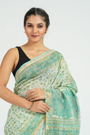 Green Chanderi Silk Saree
