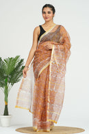 Bronze Kota Doria Saree