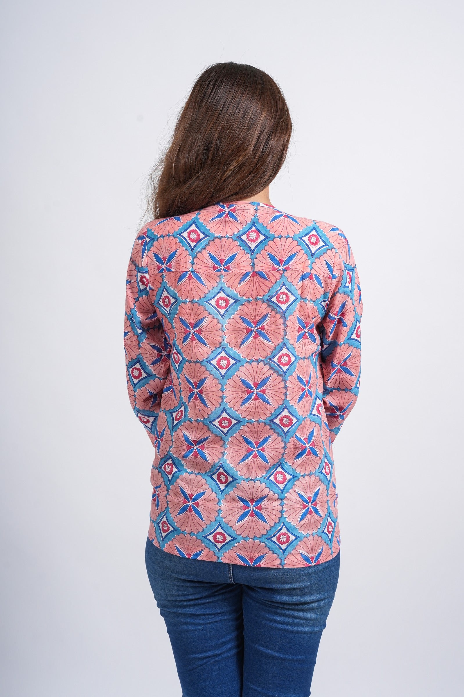 Block Printed Cotton Short Top