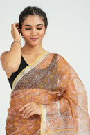 Bronze Kota Doria Saree