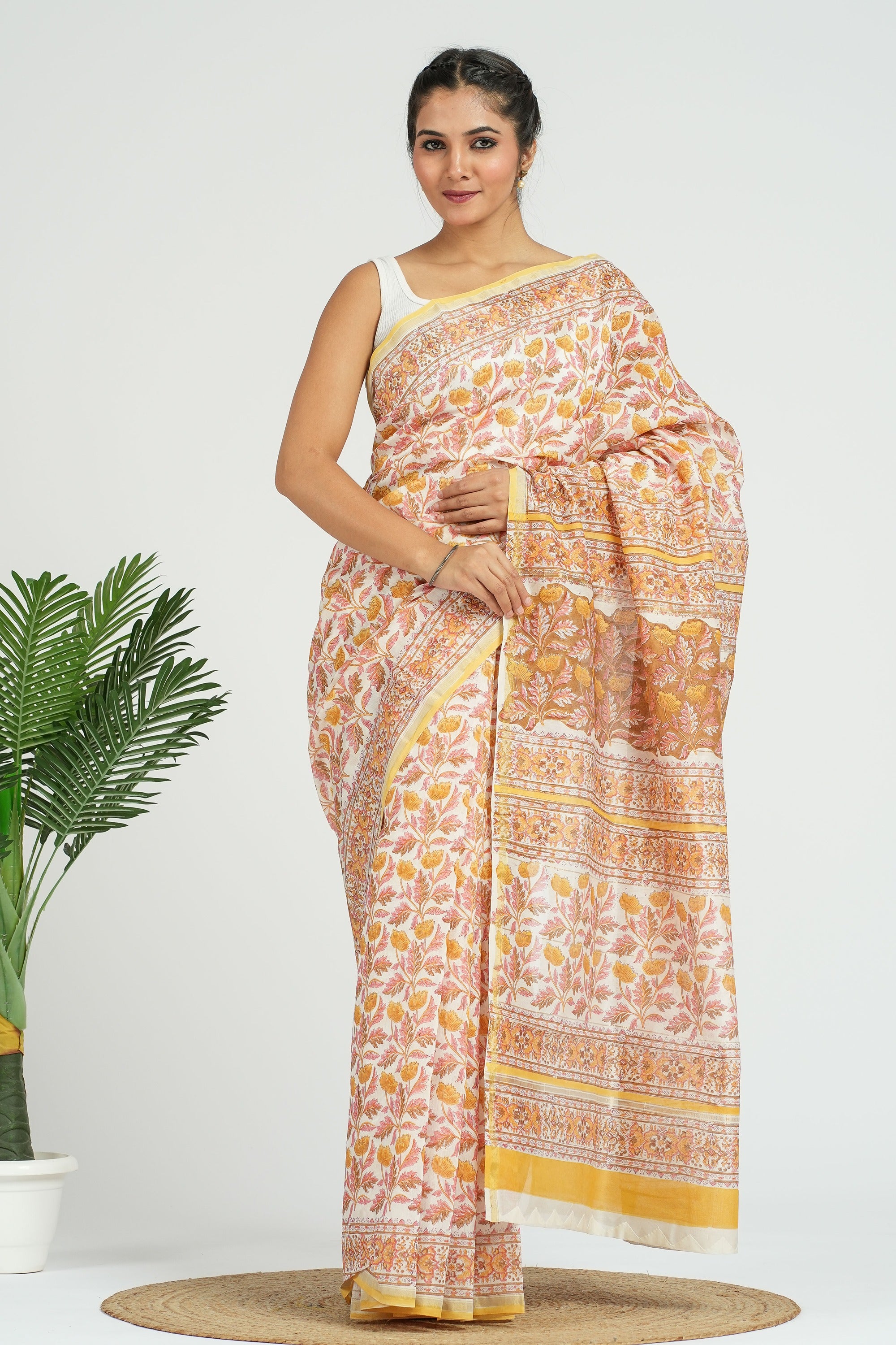 Basant Chanderi Silk Saree