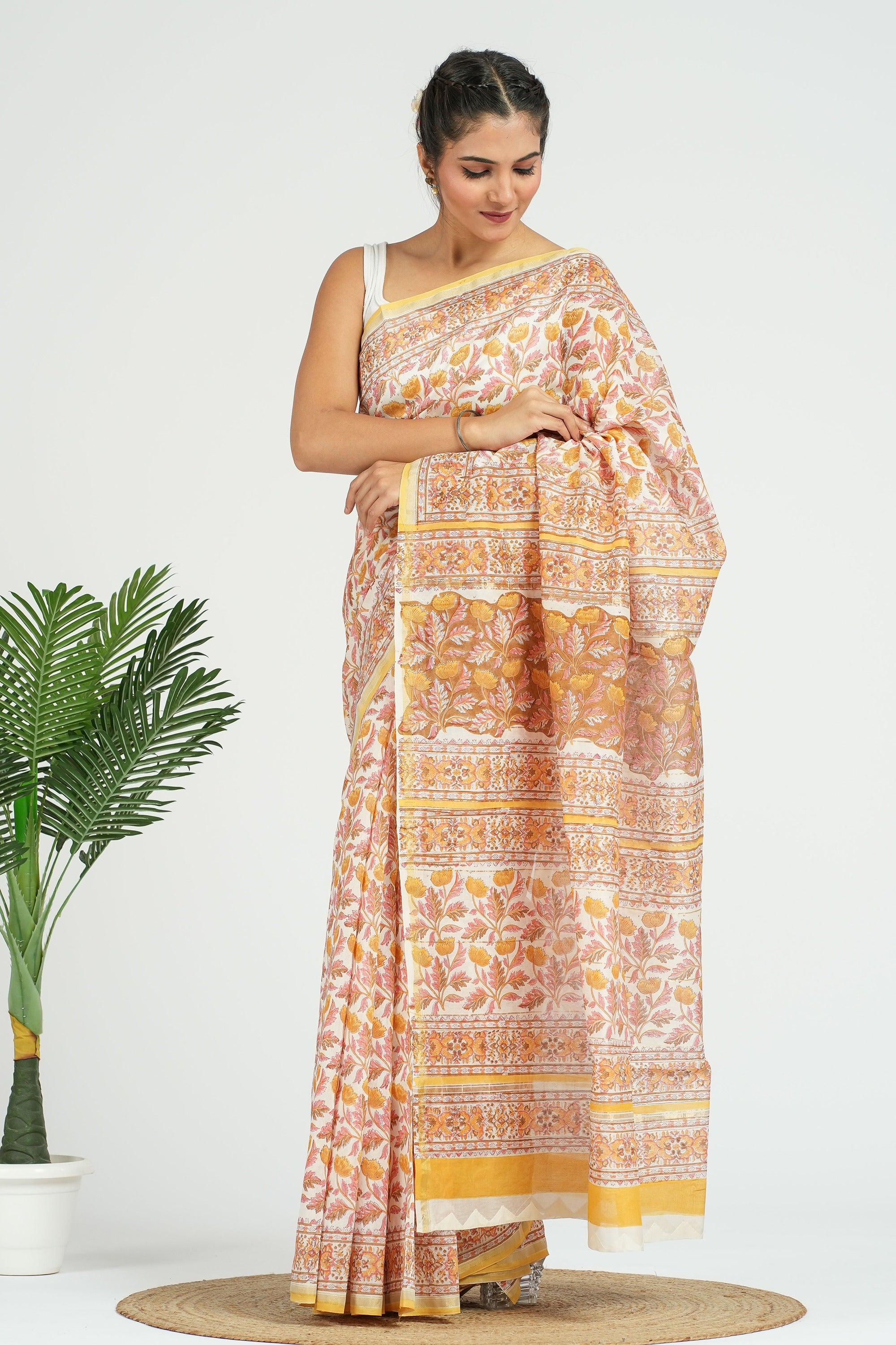 Basant Chanderi Silk Saree