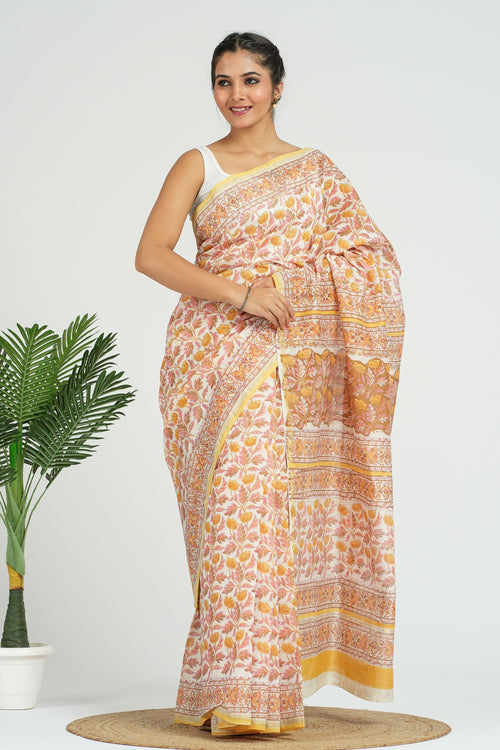Basant Chanderi Silk Saree