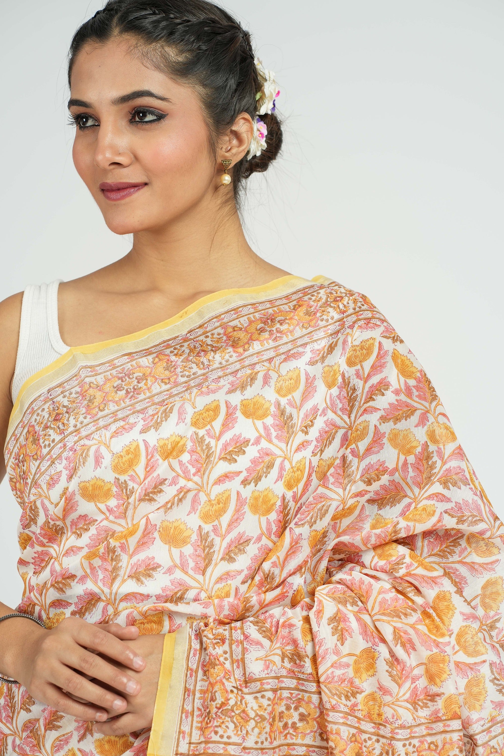 Basant Chanderi Silk Saree