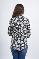 Block Printed Cotton Poplin Women's Shirt