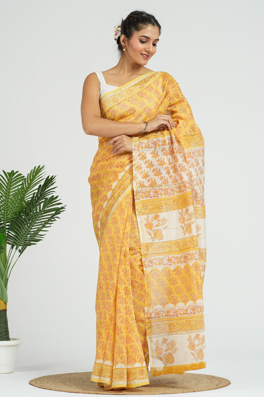 Basant Chanderi Silk Saree