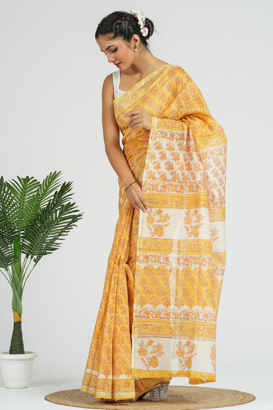 Basant Chanderi Silk Saree