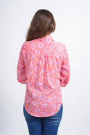 Block Printed Cotton Women's Shirt