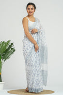 White Kota Doria Saree