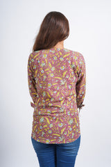 Boho Chic Block Printed Short Top