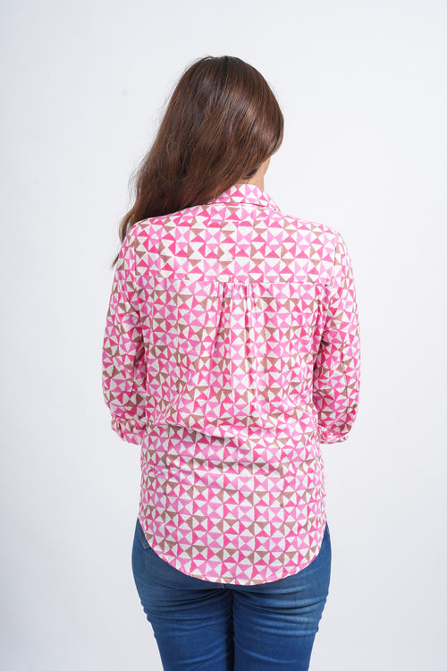 Block Printed Cotton Women's Shirt