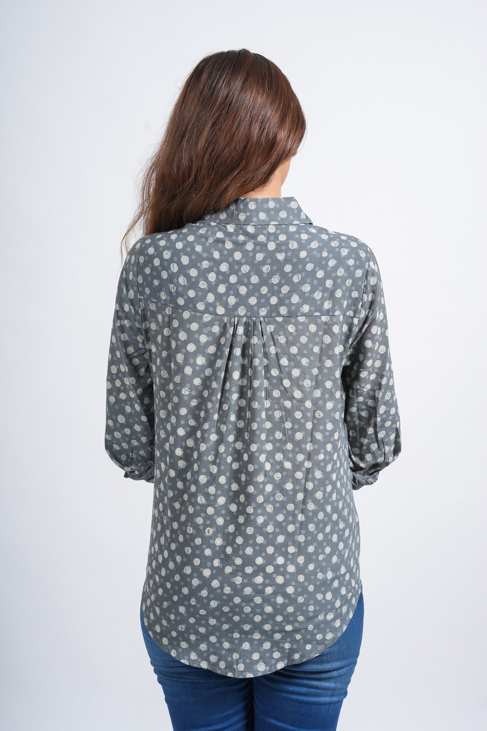 Misty Moonlight Polka Shirt