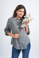 Block Printed Cotton Women's Shirt
