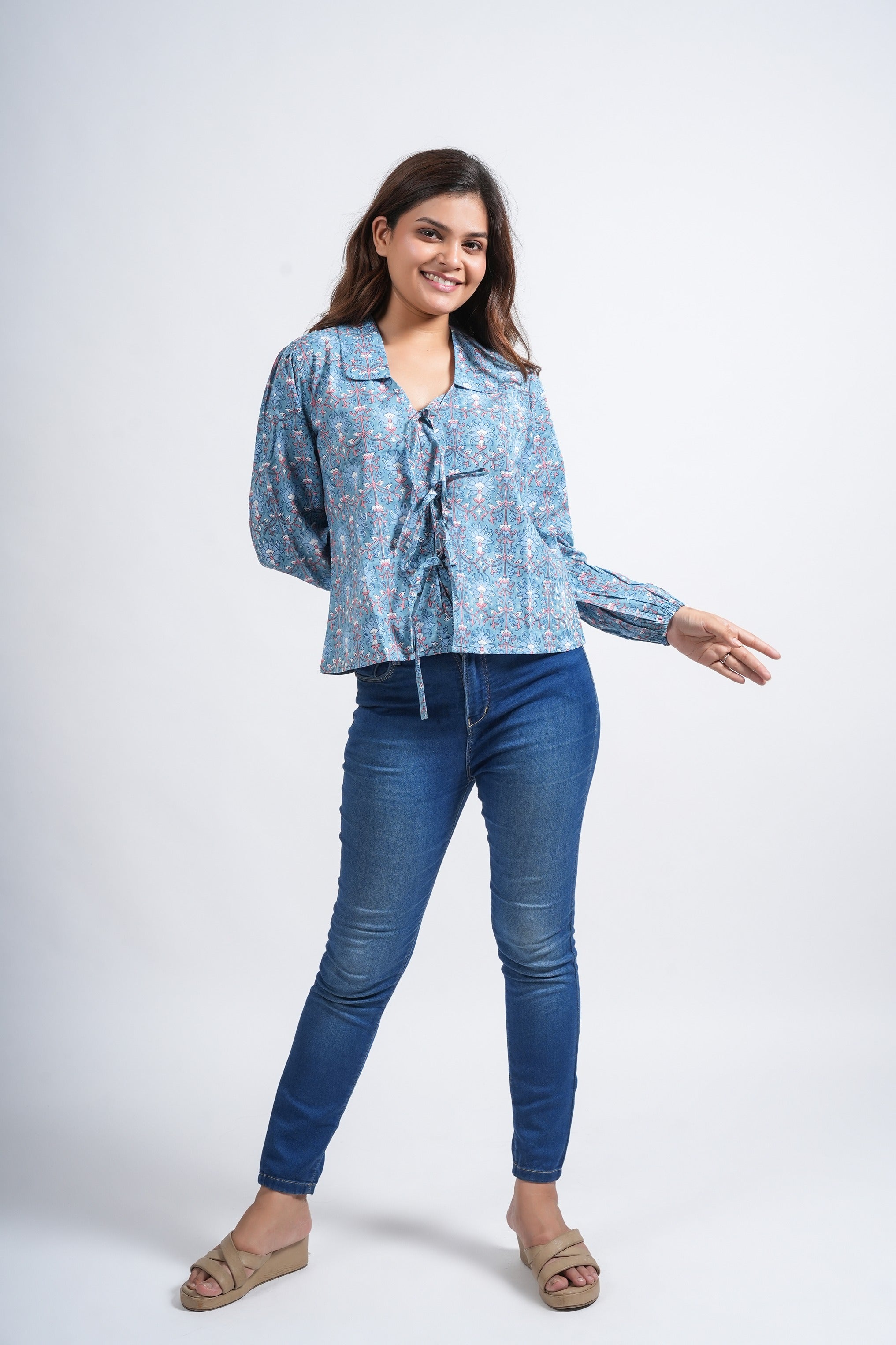 Women’s Cotton Block Printed Short Top