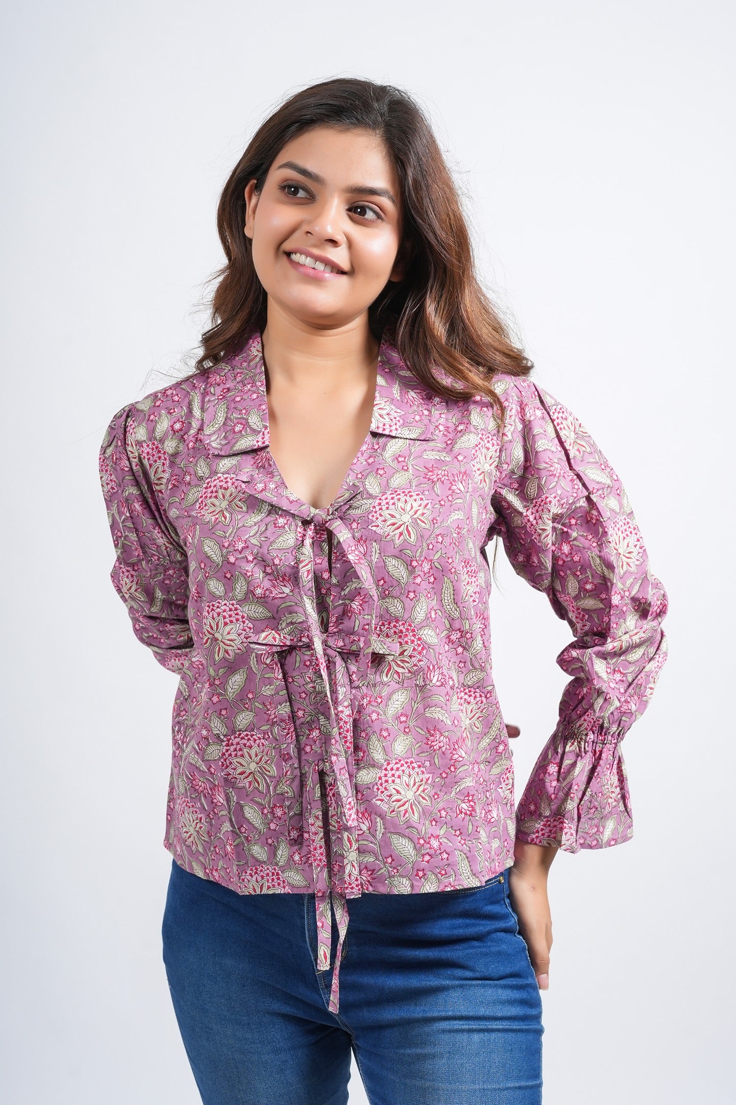 Women’s Cotton Block Printed Short Top