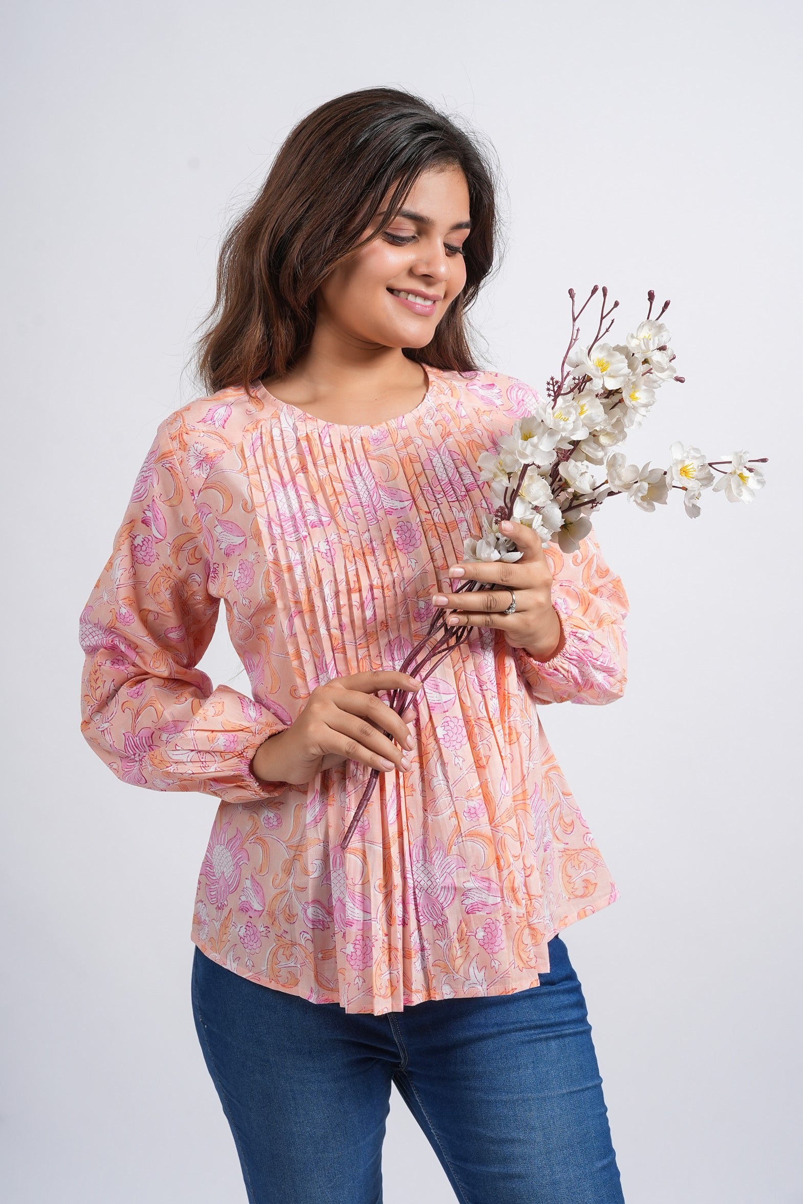 Block Printed Cotton Short Top