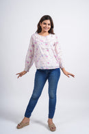 Petal Pixie Chanderi Silk Short Top