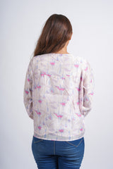 Lavender Dreamscape chanderi Top