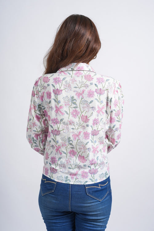 Floral Grace Cotton Short Top