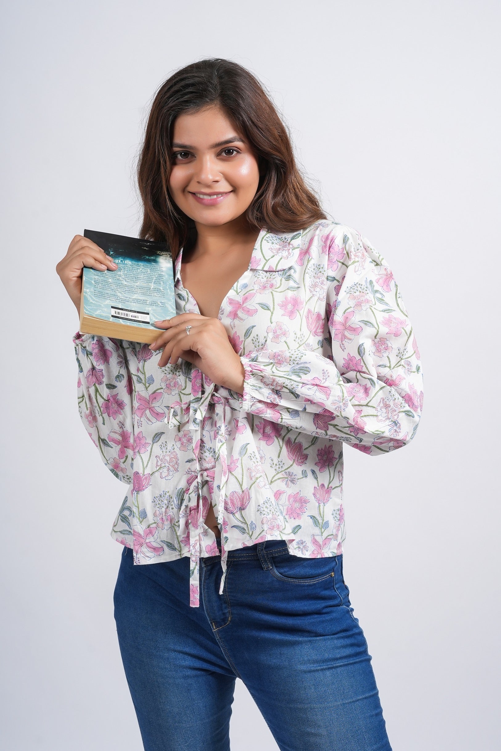 Floral Grace Cotton Short Top