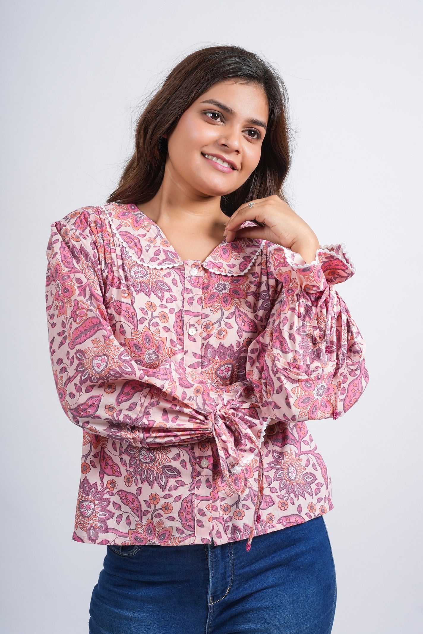 Block Printed Cotton Short Top