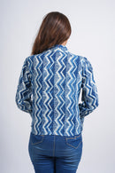 Midnight Wave Tie-Front Short Top