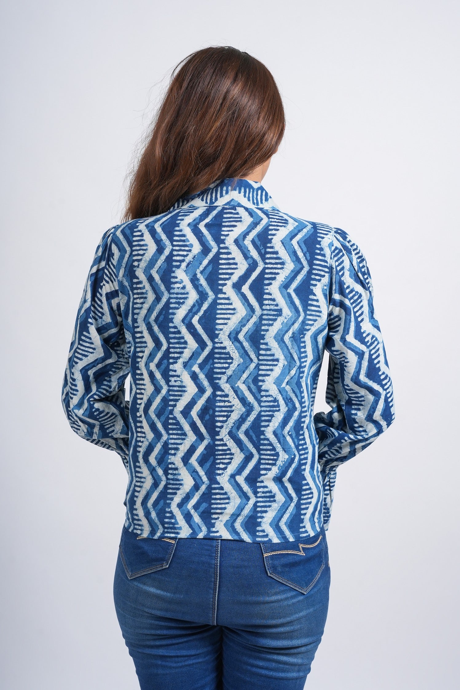 Midnight Wave Tie-Front Short Top