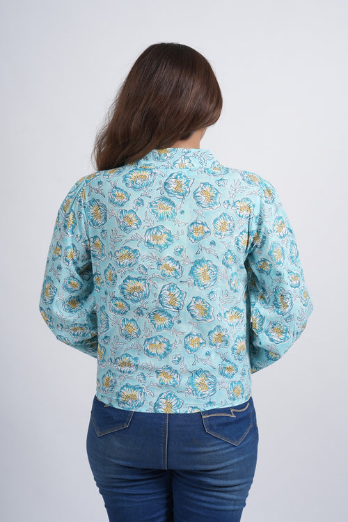 Women’s Cotton Block Printed Short Top