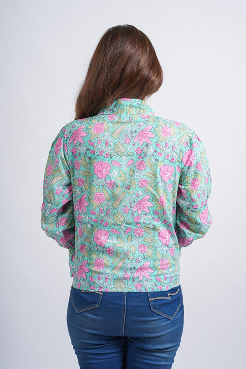 Women’s Cotton Block Printed Short Top