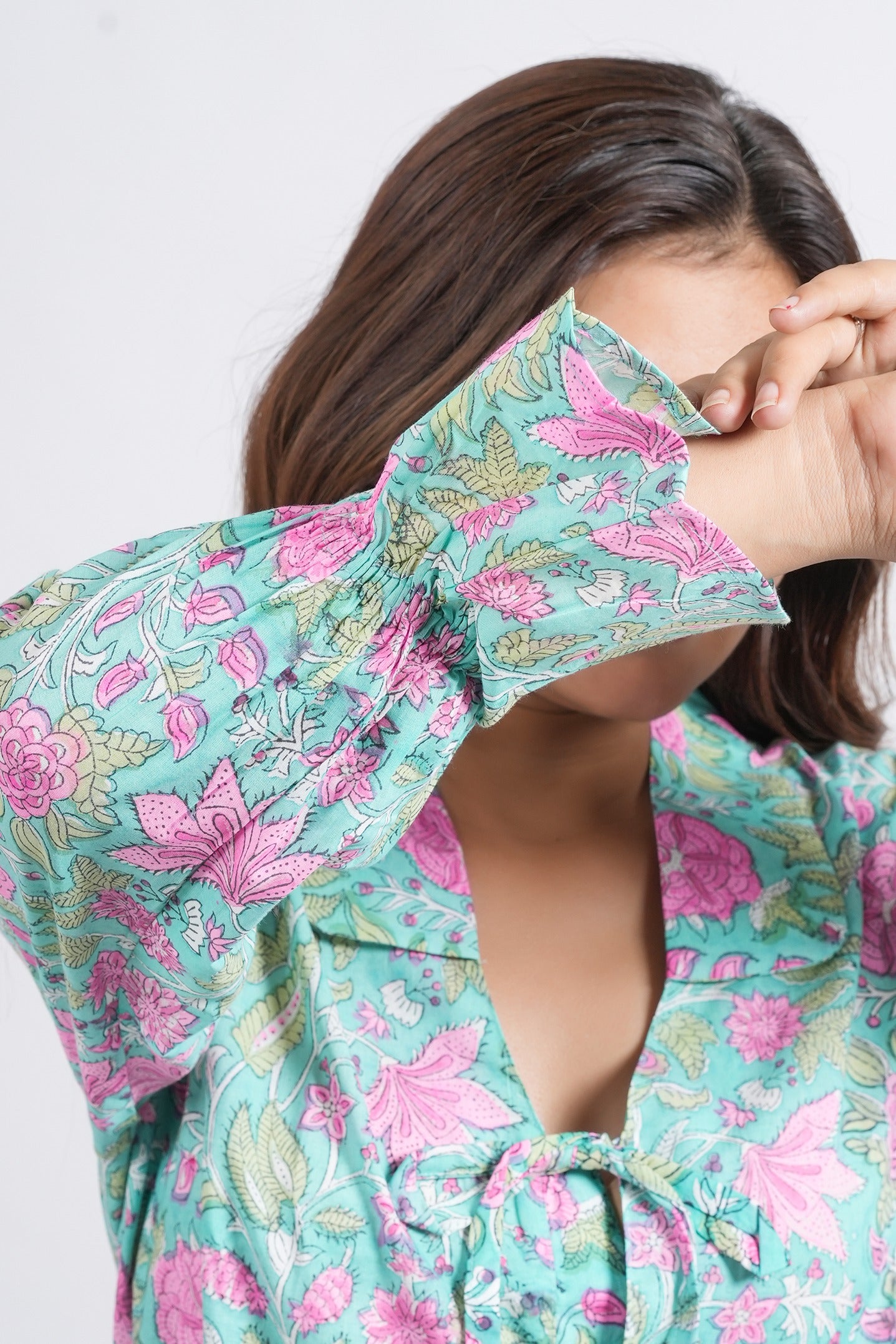 Women’s Cotton Block Printed Short Top