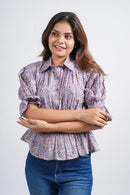 Block Printed Cotton Short Top