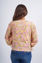 Lace Block Printed Cotton Short Top