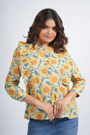 Block Printed Cotton Short Top