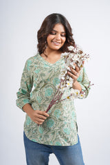 Nature Chic Block Printed Short Kurti