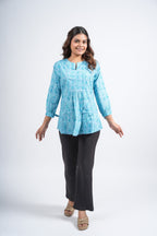 Block Printed Cotton Short Top