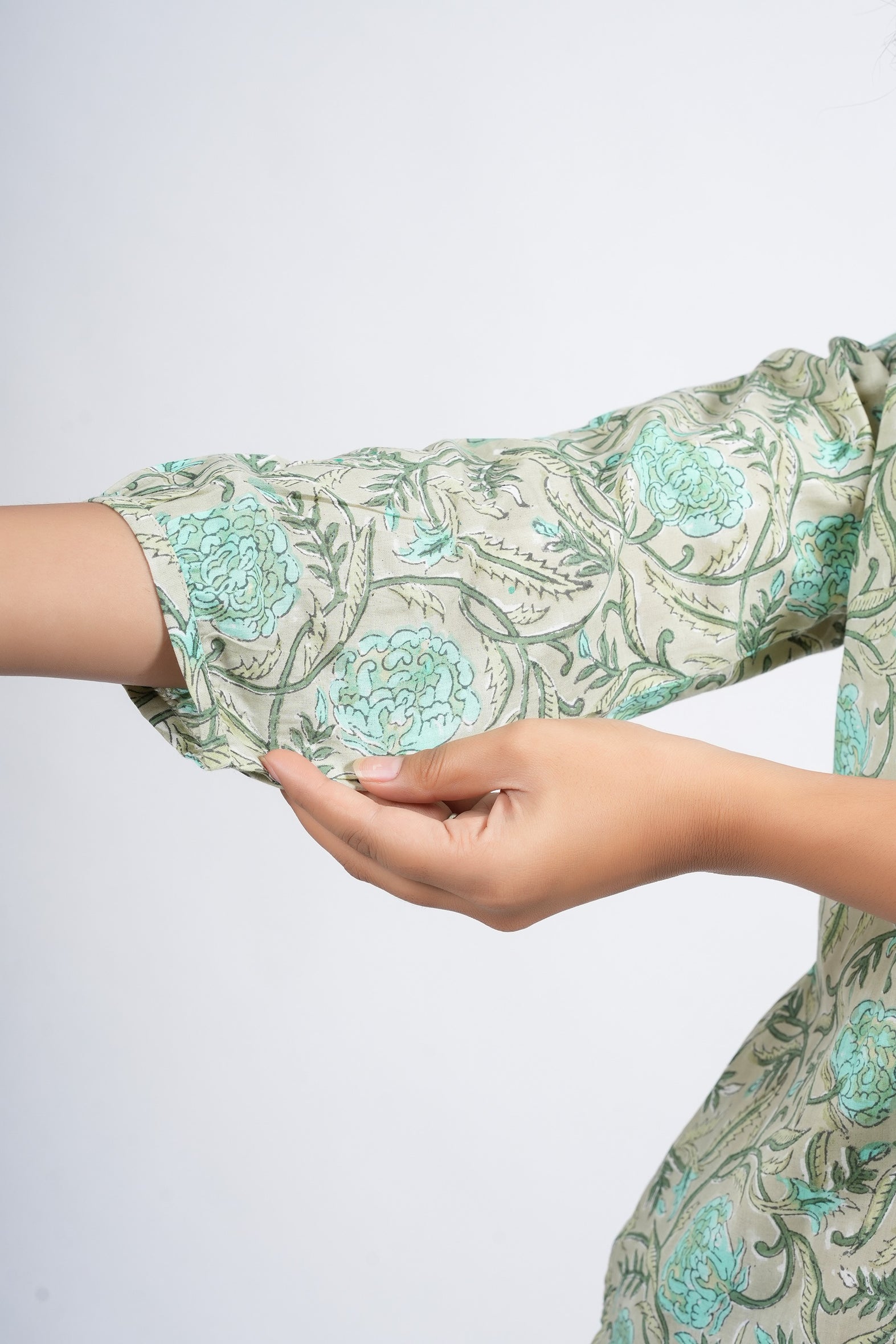 Block Printed Cotton Short Kurti