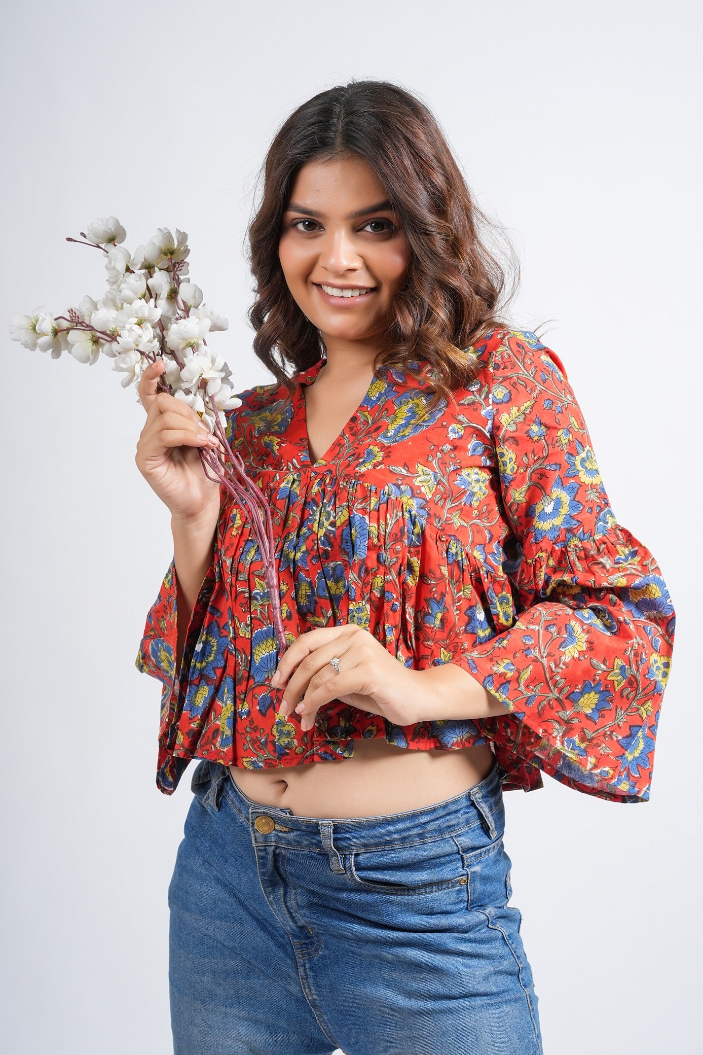 Block Printed Cotton Short Top